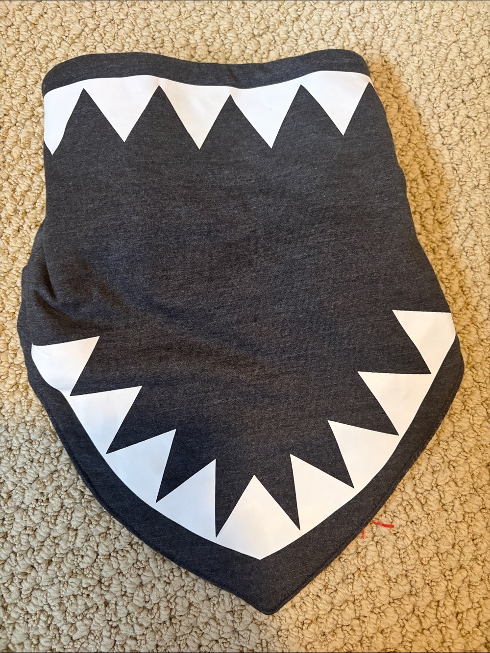 Zombie Dash Grey Shark Bite El Bandito Bandana Neck Gaiter Reversible S